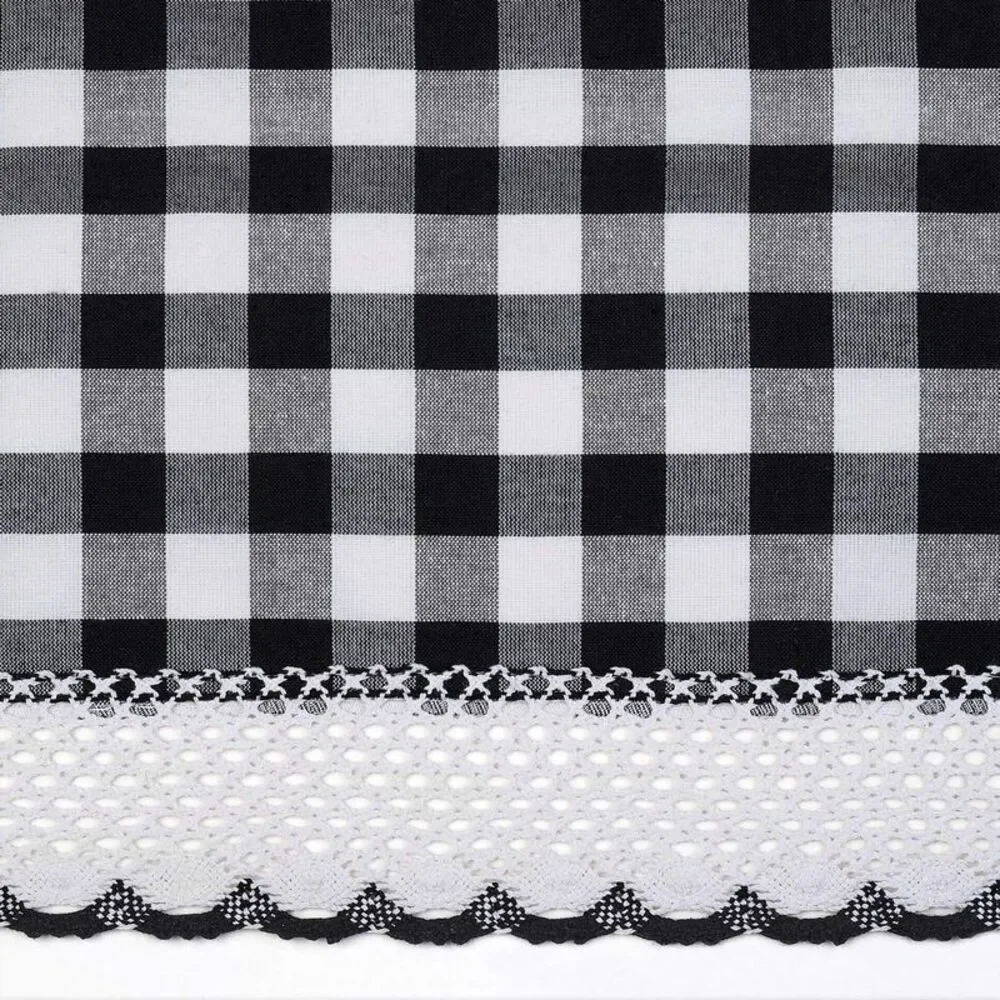 Woven Trends Farmhouse Curtains, Buffalo Plaid Curtain Shades, Gathered Swag